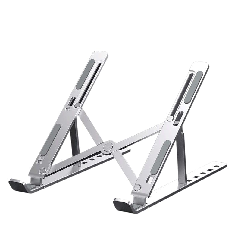 FORIDA Foldable Laptop Stand – Adjustable Height & Angle, Portable Metal Laptop Riser with Anti-Slip Pads, Heat Dissipation, Supports Up to 10kg – for All Laptops up to 15.6"