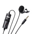 BOYA ByM1 Auxiliary Omnidirectional Lavalier Condenser Microphone with 20ft Audio Cable (Black)