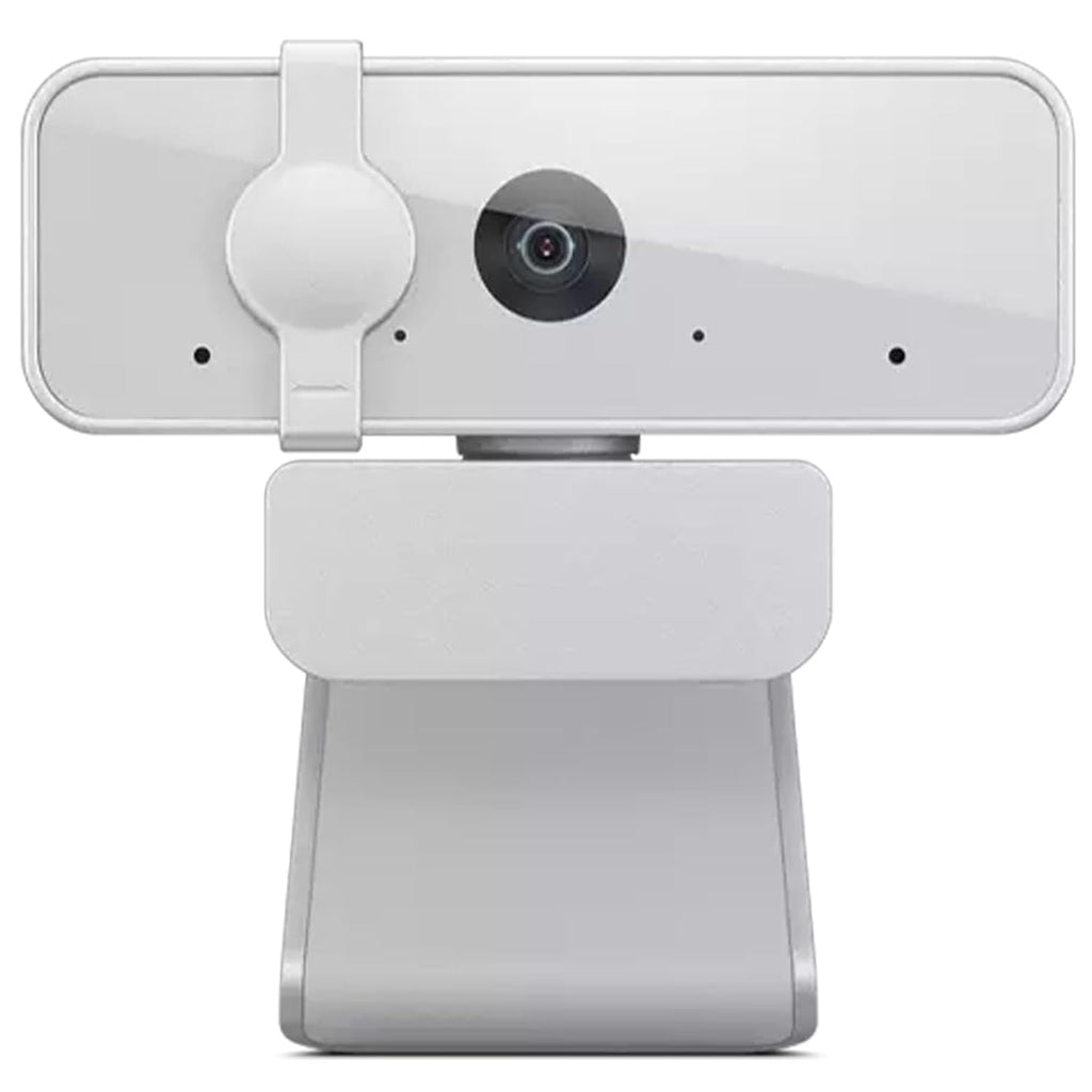Lenovo 300 FHD Webcam with Full Stereo Dual Built-in Mics | FHD 1080P 2.1 Megapixel CMOS Camera with USB |Ultra-Wide 95° Lens, 4X Digital Zoom | 360 Rotation | Cloud Grey