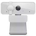 Lenovo 300 FHD Webcam with Full Stereo Dual Built-in Mics | FHD 1080P 2.1 Megapixel CMOS Camera with USB |Ultra-Wide 95° Lens, 4X Digital Zoom | 360 Rotation | Cloud Grey