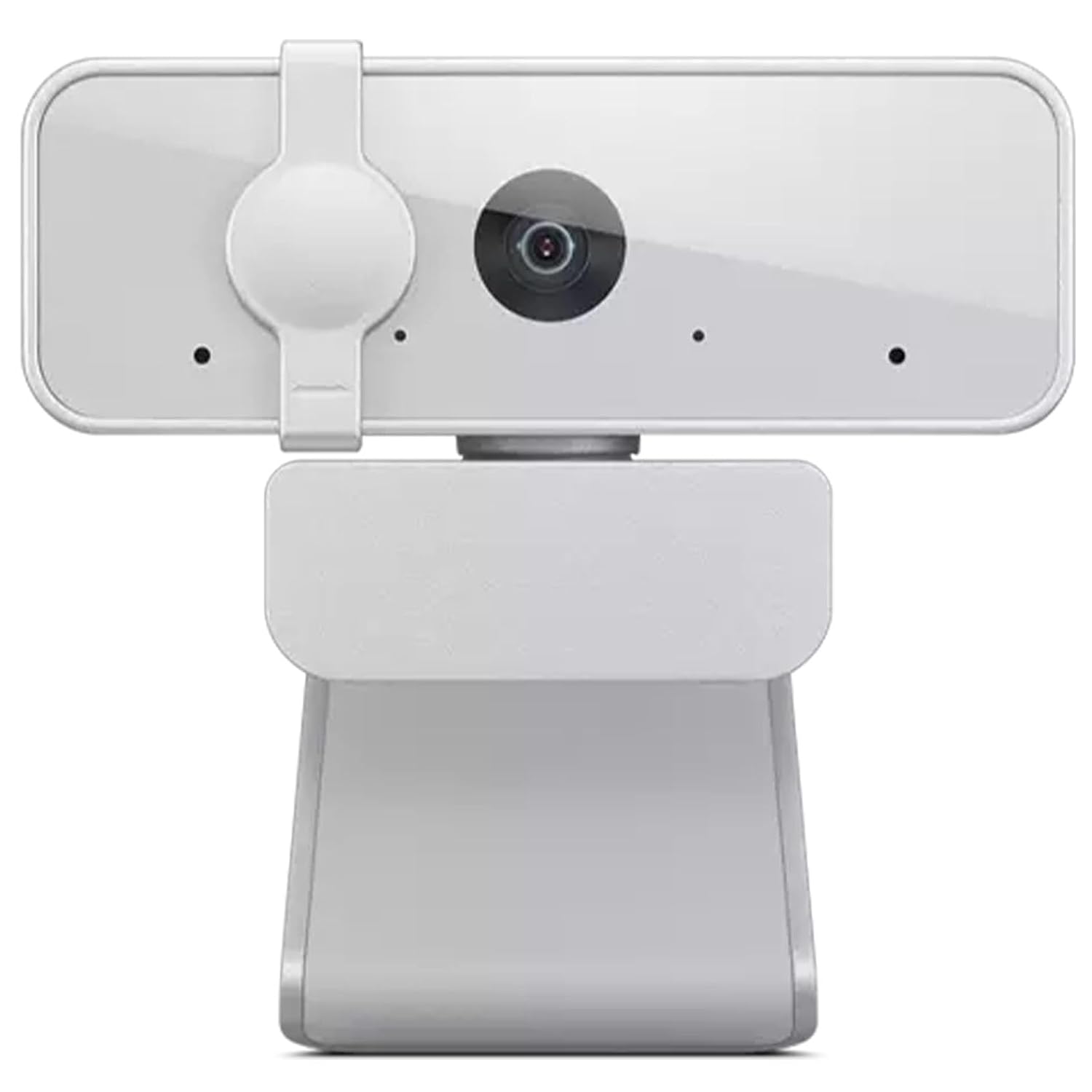 Lenovo 300 FHD Webcam with Full Stereo Dual Built-in Mics | FHD 1080P 2.1 Megapixel CMOS Camera with USB |Ultra-Wide 95° Lens, 4X Digital Zoom | 360 Rotation | Cloud Grey