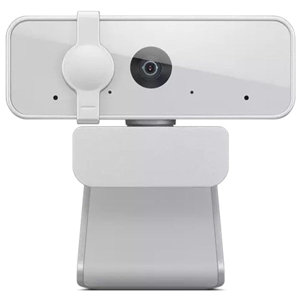 Lenovo 300 FHD Webcam with Full Stereo Dual Built-in Mics | FHD 1080P 2.1 Megapixel CMOS Camera with USB |Ultra-Wide 95° Lens, 4X Digital Zoom | 360 Rotation | Cloud Grey