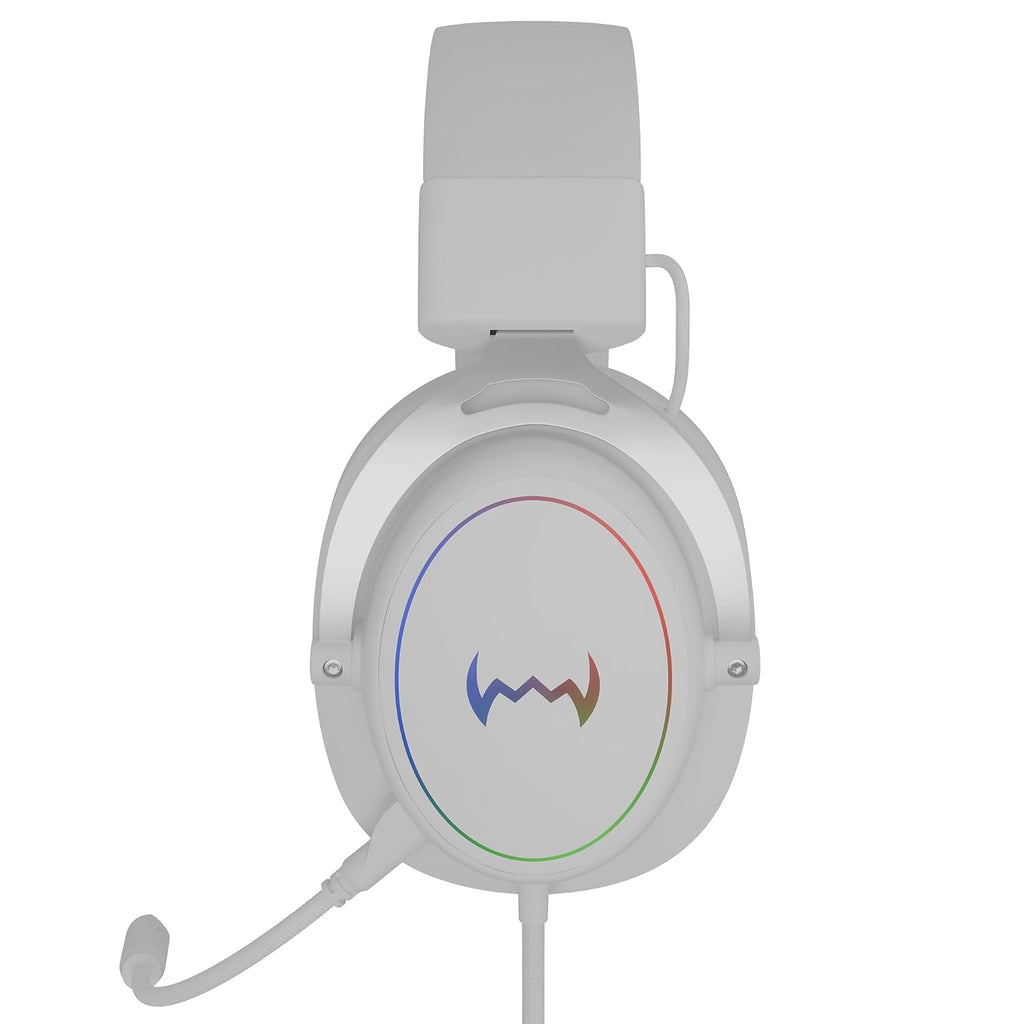 daWg HeadBug G30 Wired Gaming Headset, 50mm Neodymium Drivers, Virtual 7.1 Surround Sound, Hi-Res Audio, Flexible Gaming Mic, Audio Controls, RGB LED, Soft Ear Cushions, Windows Software (Black)