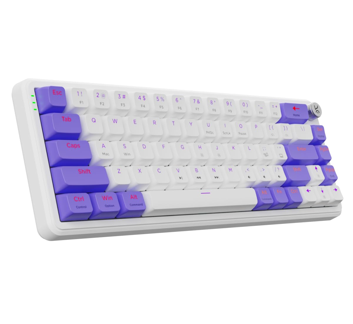 Kreo Hive 65 RGB Mechanical Gaming Keyboard | Pre-Lubed Switches, Anti-Ghosting, 5-Pin Hot-Swap | Wired 65% Keyboard with RGB Backlight & Detachable USB-C Cable (Black)