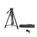 DIGITEK (DTR 550 LW) 67 Inch Foldable Tripod Stand with Phone Holder & 360° Ball Head, 5kg Load Capacity, Aluminum Alloy Legs with Rubberized Feet & Flip Locks, Carry Bag, for Photo & Video Shoots