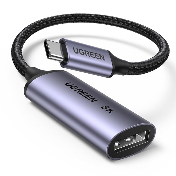 UGREEN 8K@60Hz USB C to DisplayPort 1.4 Adapter Cable | 4K@240Hz, Thunderbolt 4/3, HDR, VRR, ALLM, Braided, Compatible with iPhone 17/16, Galaxy S26, MacBook Pro/Air, iPad, XPS