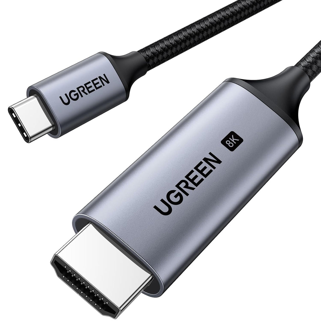 UGREEN USB C to HDMI 2.1 Cable 2M 8K@60Hz 4K@240Hz for Home Office | Unidirectional,48Gbps,HDR,HDCP2.3,Compatible for MacBook Pro Air iPad,Mac mini,iPhone 17 ProMax,Galaxy S26,Pixel 9,XPS