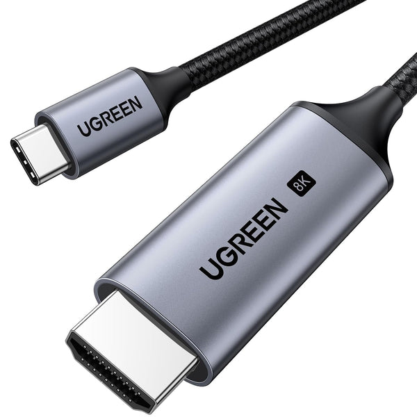 UGREEN USB C to HDMI 2.1 Cable 2M 8K@60Hz 4K@240Hz for Home Office | Unidirectional,48Gbps,HDR,HDCP2.3,Compatible for MacBook Pro Air iPad,Mac mini,iPhone 17 ProMax,Galaxy S26,Pixel 9,XPS