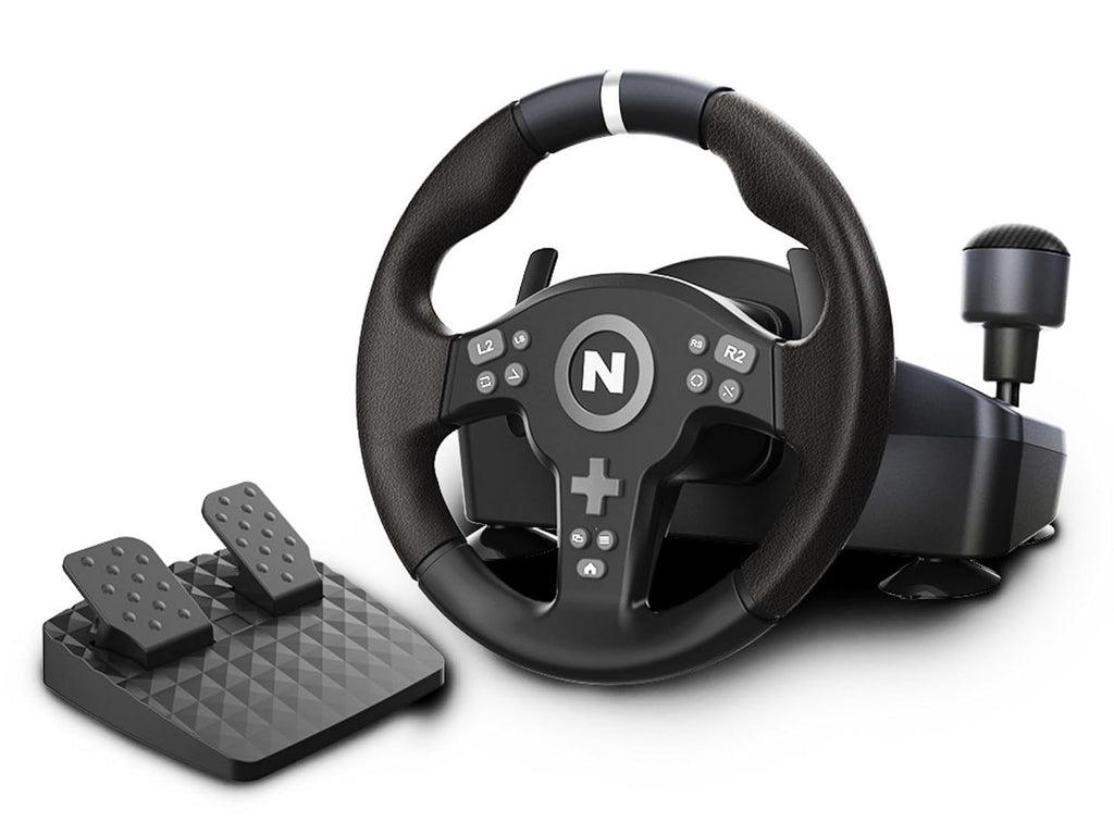 Nitho Drive Pro V200 Gaming Steering Wheel with Pedals and Integrated Gear Shifter, 270° Racing Wheel for PC, PS4, Xbox One & Xbox Series X|S, Switch & Switch 2, Driving Car Simulator with Vibration