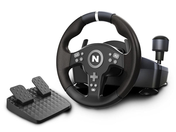 Nitho Drive Pro V200 Gaming Steering Wheel with Pedals and Integrated Gear Shifter, 270° Racing Wheel for PC, PS4, Xbox One & Xbox Series X|S, Switch & Switch 2, Driving Car Simulator with Vibration