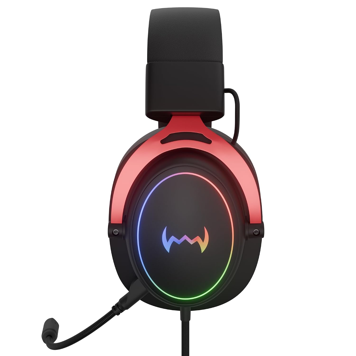 daWg HeadBug G30 Wired Gaming Headset, 50mm Neodymium Drivers, Virtual 7.1 Surround Sound, Hi-Res Audio, Flexible Gaming Mic, Audio Controls, RGB LED, Soft Ear Cushions, Windows Software (Black)
