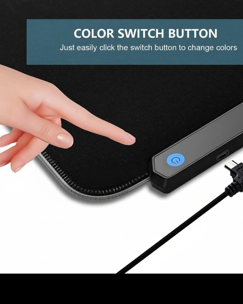 RGB Gaming Mouse Pad (78 x 30 cm) | Large LED Gaming Desk Mat with 14 Lighting Modes | Non-Slip Rubber Base Extended Keyboard & Mouse Pad – Black