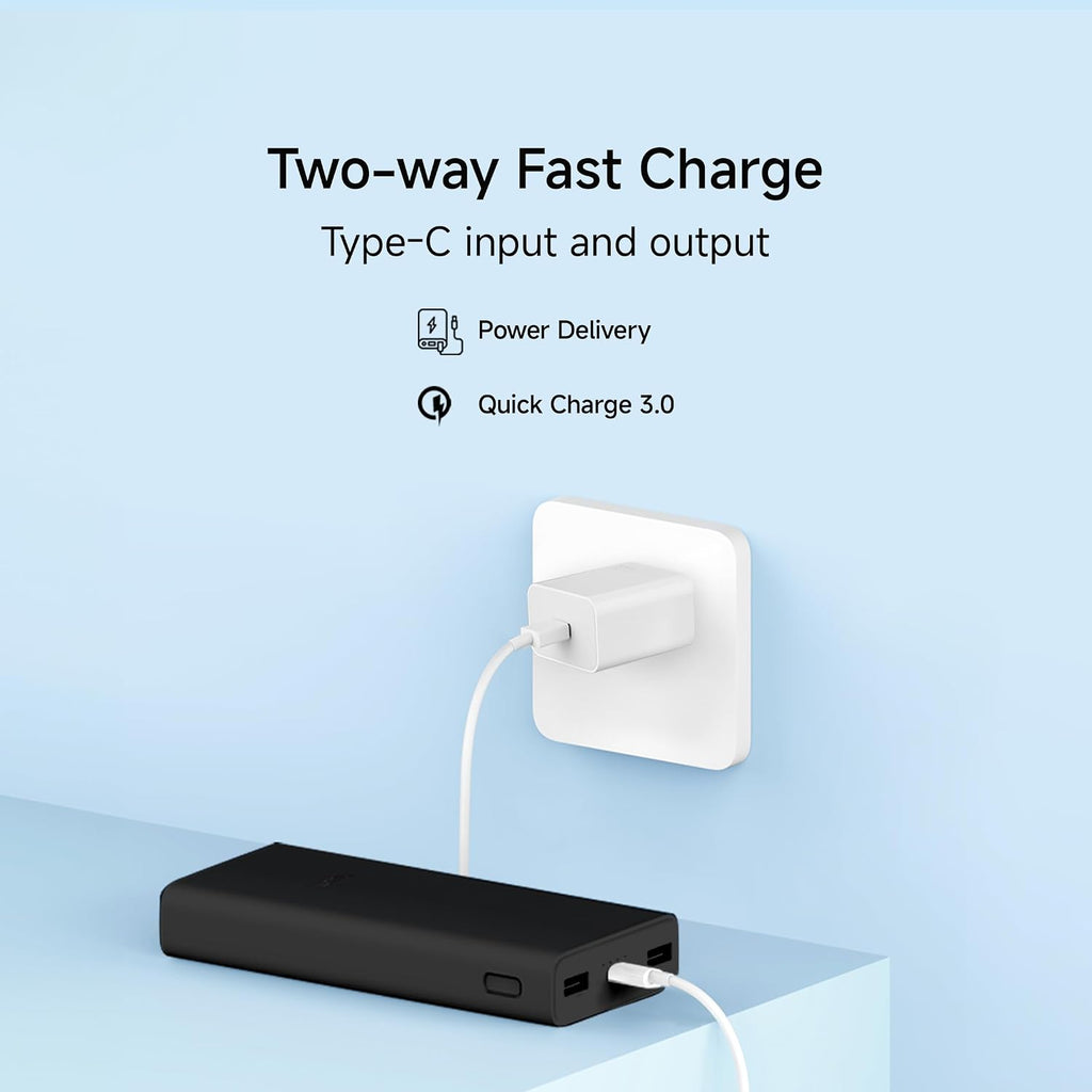 Xiaomi Power Bank 4i 20000mAh 33W Super Fast Charging PD |Smart 12 Layer Protection|Type C Input & Output|Triple Output Ports