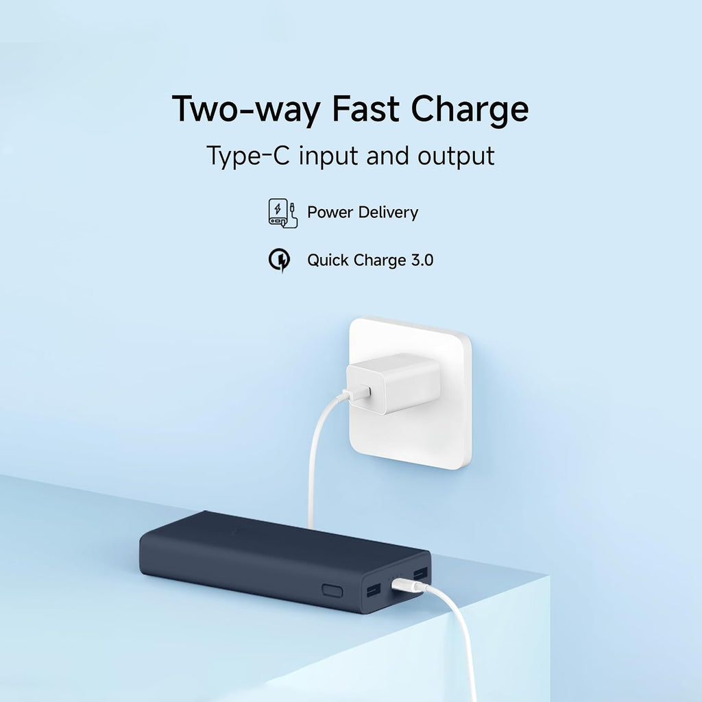 Xiaomi Power Bank 4i 20000mAh 33W Super Fast Charging PD |Smart 12 Layer Protection|Type C Input & Output|Triple Output Ports