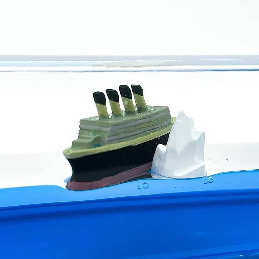 Wishbone Titanic Liquid Wave Cruise Ship Floating Car Dashboard Showpiece