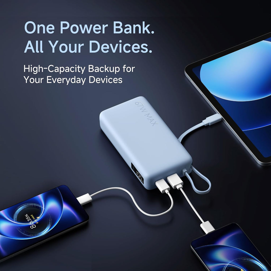 Xiaomi Power Bank 4i 20000mAh 33W Super Fast Charging PD |Smart 12 Layer Protection|Type C Input & Output|Triple Output Ports
