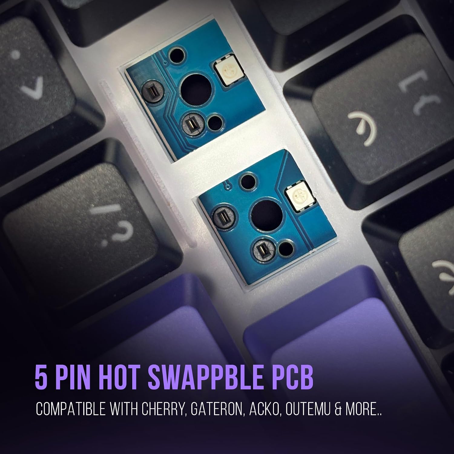 Kreo Hive 65 RGB Mechanical Gaming Keyboard | Pre-Lubed Switches, Anti-Ghosting, 5-Pin Hot-Swap | Wired 65% Keyboard with RGB Backlight & Detachable USB-C Cable (Black)