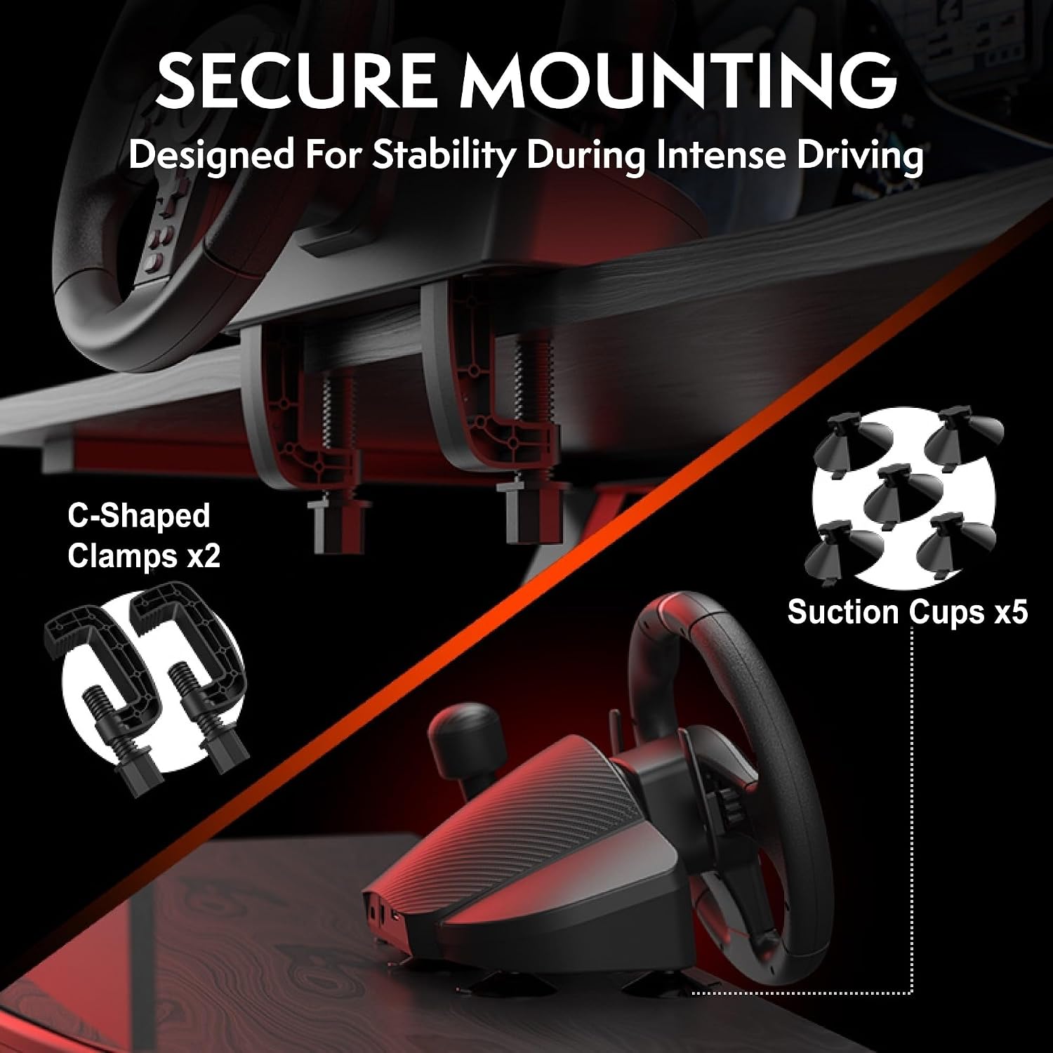 Nitho Drive Pro V200 Gaming Steering Wheel with Pedals and Integrated Gear Shifter, 270° Racing Wheel for PC, PS4, Xbox One & Xbox Series X|S, Switch & Switch 2, Driving Car Simulator with Vibration