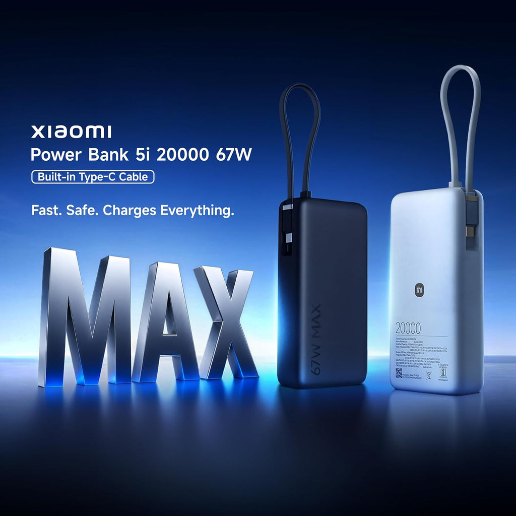 Xiaomi Power Bank 4i 20000mAh 33W Super Fast Charging PD |Smart 12 Layer Protection|Type C Input & Output|Triple Output Ports