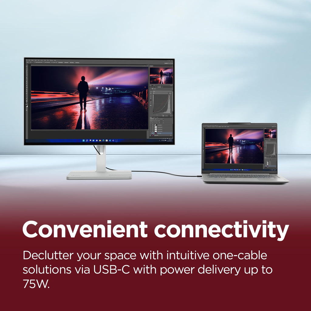 Lenovo L24-4C| 24 Inch (60.96cm) Ultraslim PC Monitor, IPS, FHD 1920x1080, 144Hz, 99% sRGB