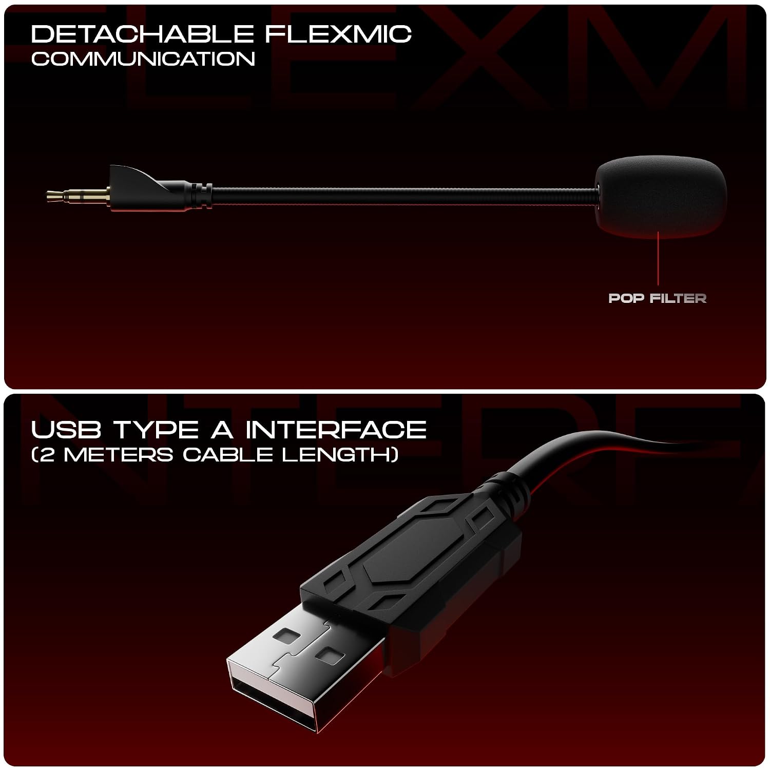 daWg HeadBug G30 Wired Gaming Headset, 50mm Neodymium Drivers, Virtual 7.1 Surround Sound, Hi-Res Audio, Flexible Gaming Mic, Audio Controls, RGB LED, Soft Ear Cushions, Windows Software (Black)