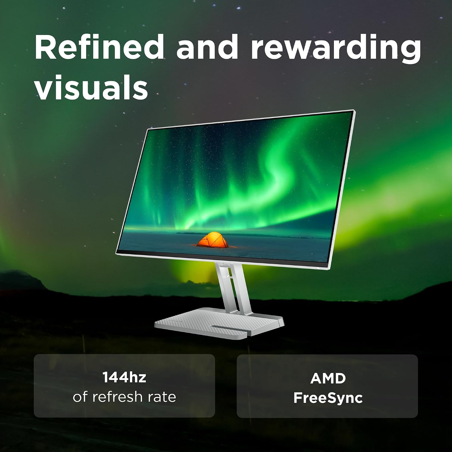 Lenovo L24-4C| 24 Inch (60.96cm) Ultraslim PC Monitor, IPS, FHD 1920x1080, 144Hz, 99% sRGB