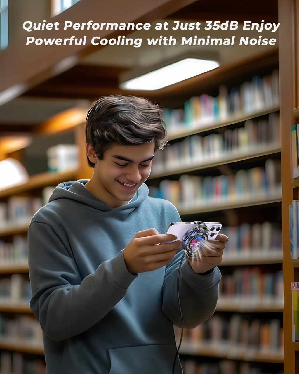 GRENARO Magnetic Phone Cooler for Gaming, Mobilephone Cooler for Gaming with Enhanced Refrigeration Chip, Gaming Cooler Perfect for Bgmi, Pubg,Freefire and Long Gaming Sessions