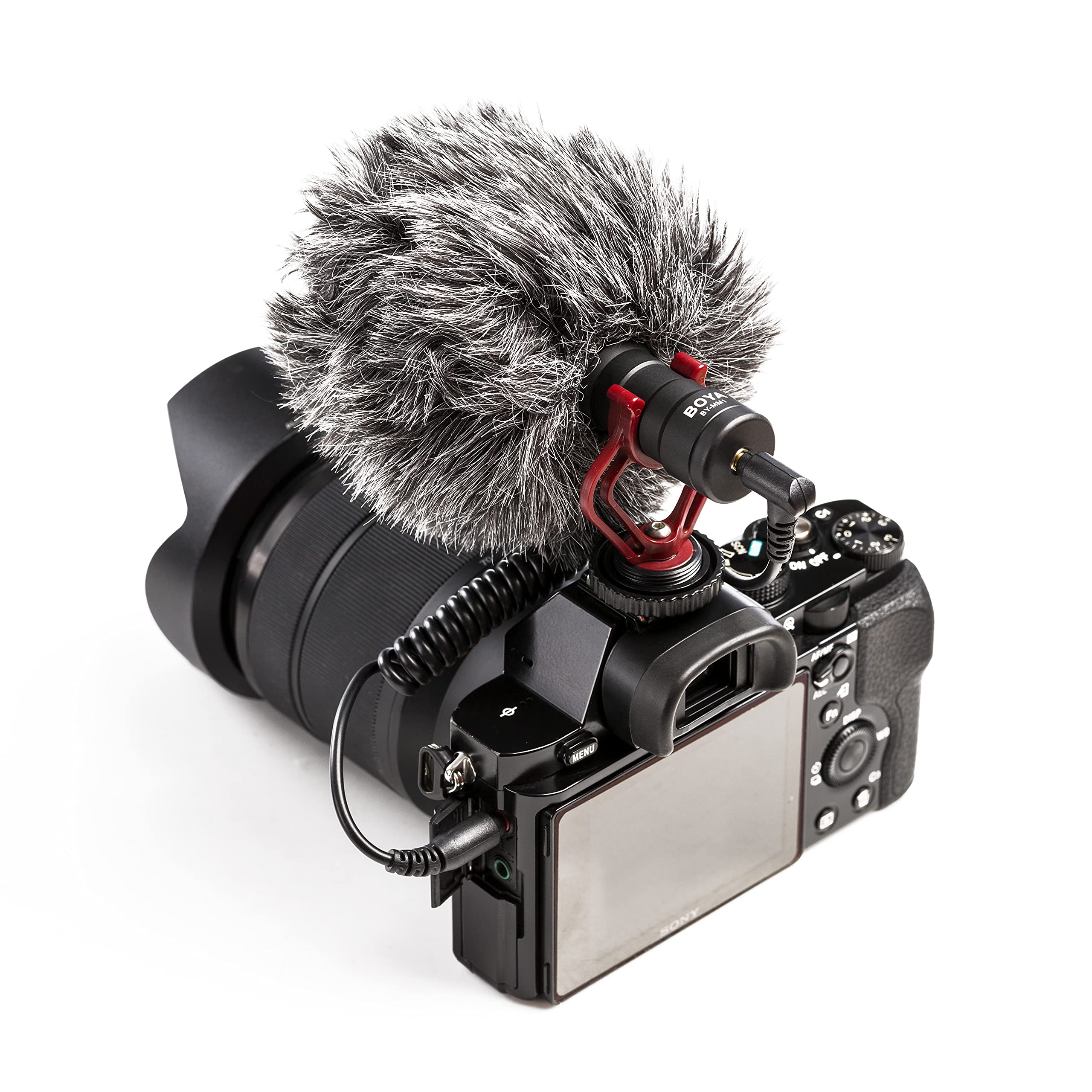 BOYA ByM1 Auxiliary Omnidirectional Lavalier Condenser Microphone with 20ft Audio Cable (Black)