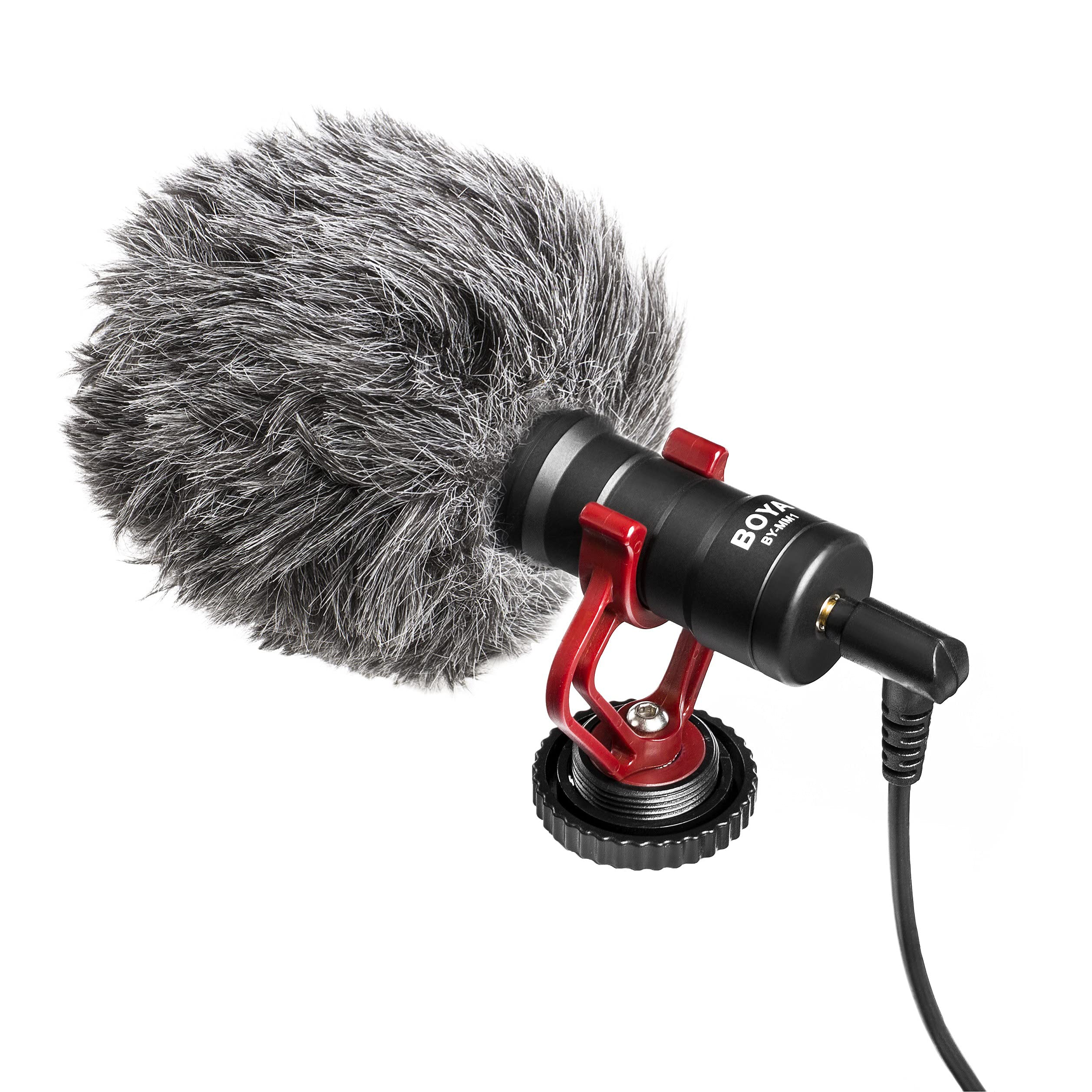 BOYA ByM1 Auxiliary Omnidirectional Lavalier Condenser Microphone with 20ft Audio Cable (Black)