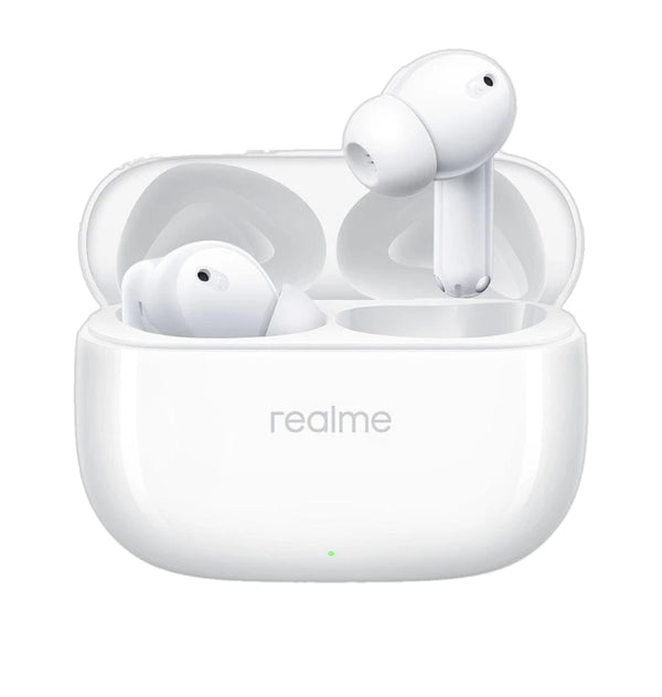Realme Buds T310 with 12.4mm Driver, 46dB ANC, Spatial Audio and upto 40 hours Playback Bluetooth Headset (Agile White, True Wireless)