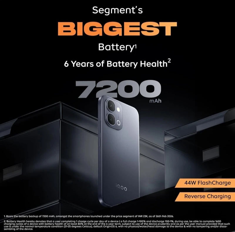 IQOO Z11x (Titan Black,128GB)(6GB RAM)