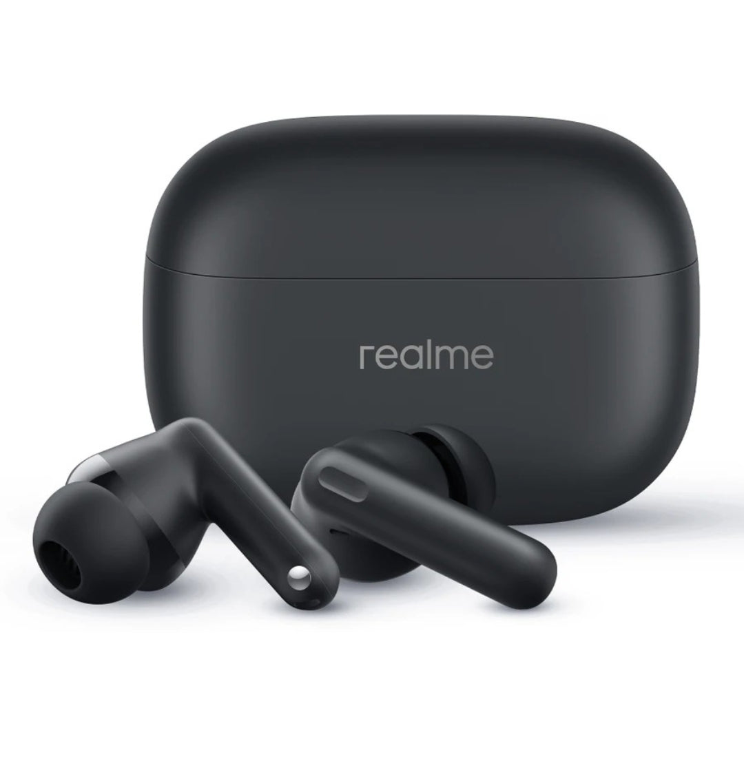 Realme Buds T310 with 12.4mm Driver, 46dB ANC, Spatial Audio and upto 40 hours Playback Bluetooth Headset (Vibrant Black, True Wireless)