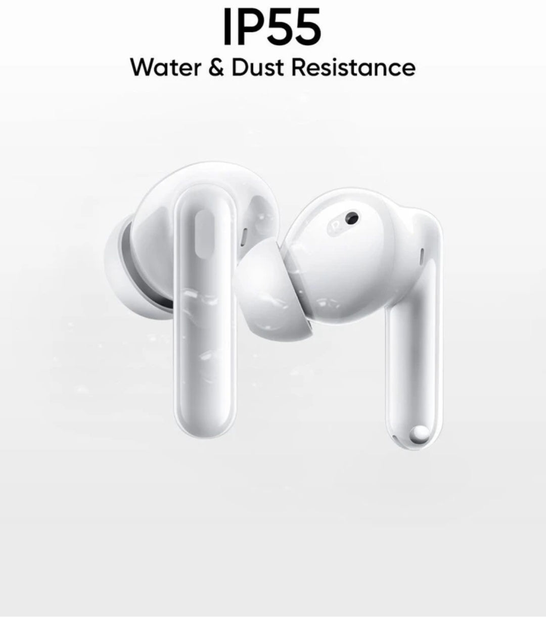 Realme Buds T310 with 12.4mm Driver, 46dB ANC, Spatial Audio and upto 40 hours Playback Bluetooth Headset (Agile White, True Wireless)