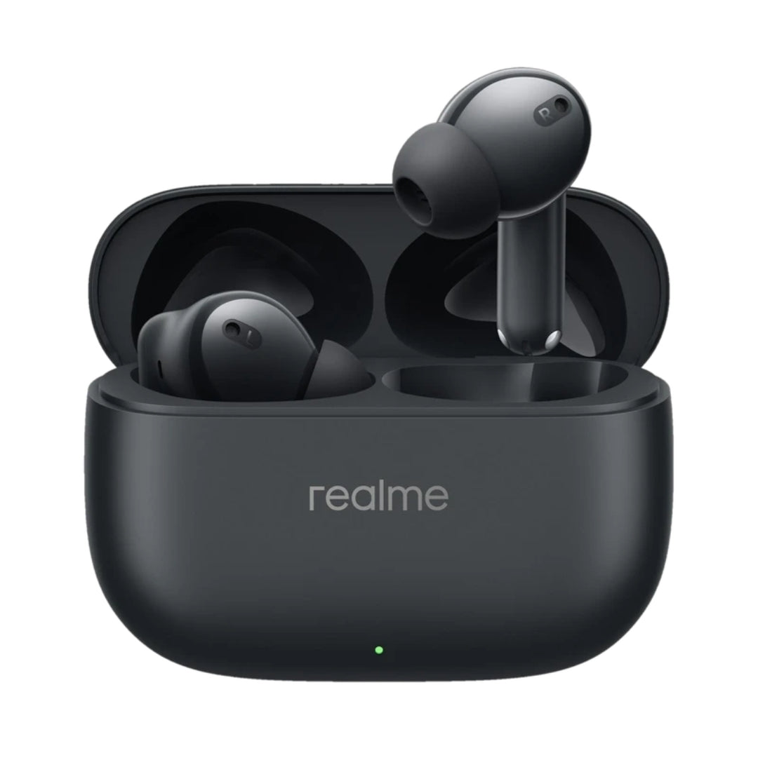 Realme Buds T310 with 12.4mm Driver, 46dB ANC, Spatial Audio and upto 40 hours Playback Bluetooth Headset (Vibrant Black, True Wireless)