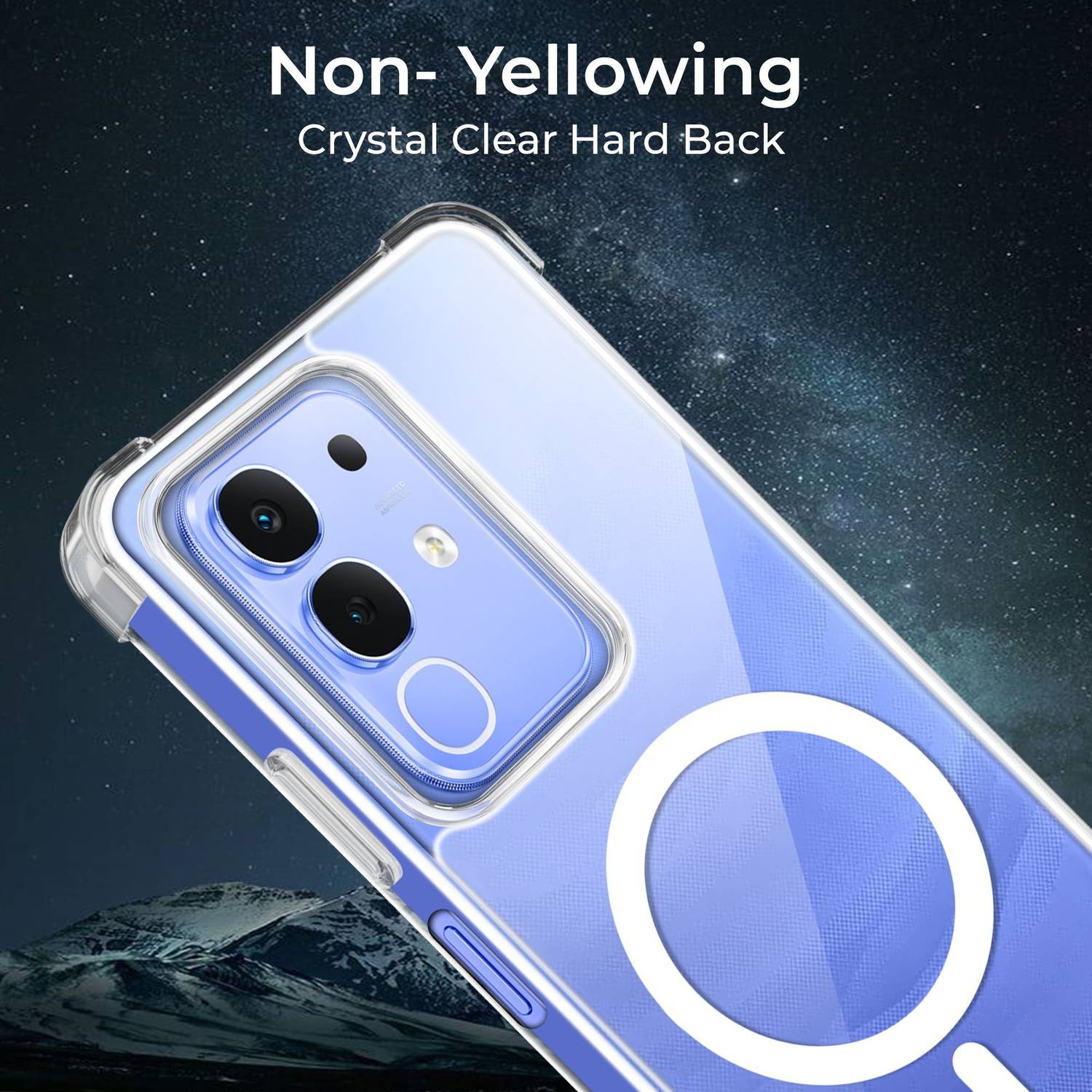 Artistque Transparent MagSafe Back Cover for vivo T4x 5G